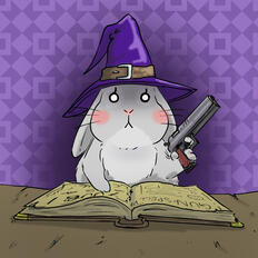witch rabbit with gun (maxwell_farts)
